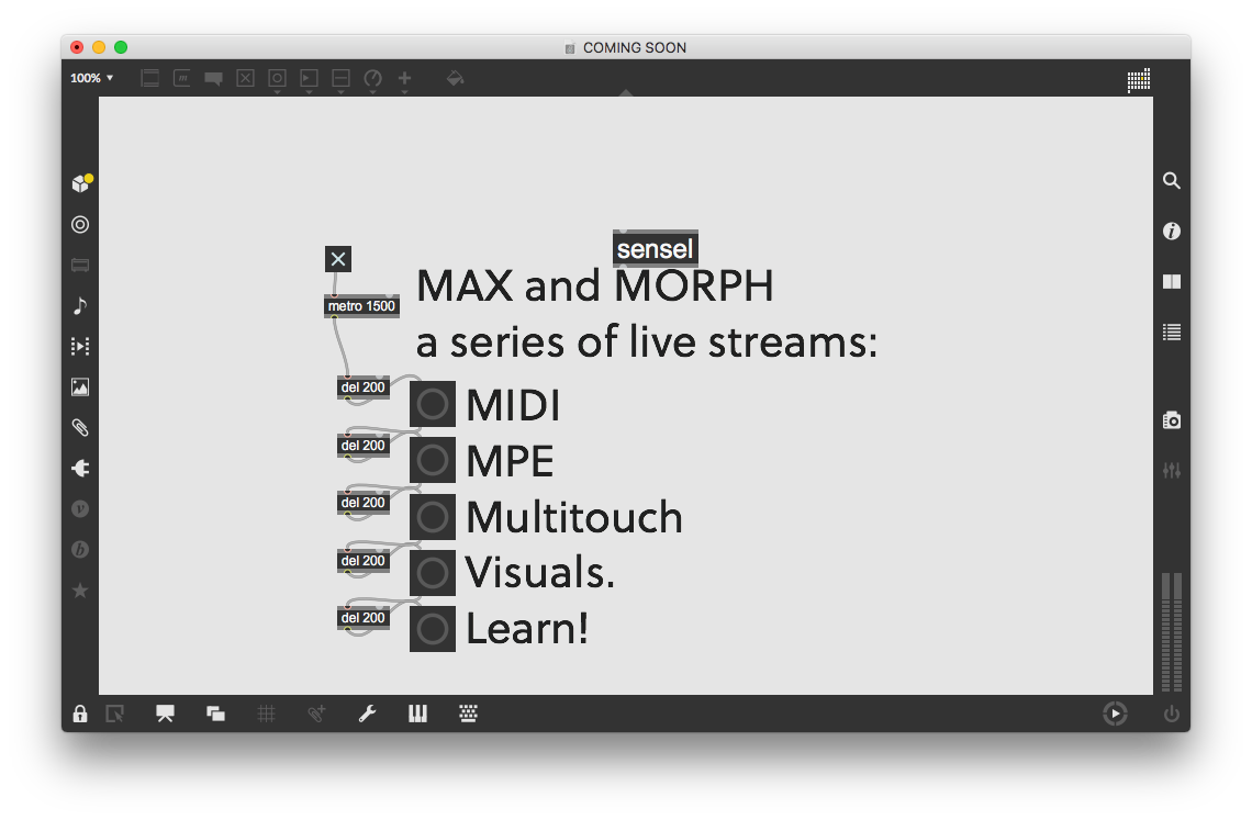 Max and The Morph: Live Tutorials